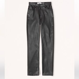Abercrombie & Fitch Criss-Cross Vegan Leather 90s Straight Pant - Size 26R/2